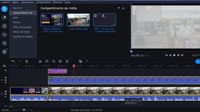 O Movavi Vídeo Editor é o programa que uso para editar meus vídeos.